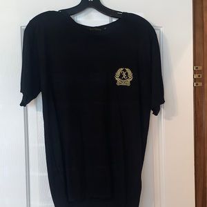 Billionaire Couture Black Sweater With Gold Crest